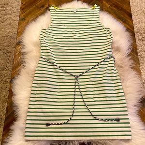 Boden green & white striped Boden summer dress. You guys- IT HAS POCKETS!!